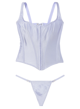 Фото Роскошный комплект с корсетом Very Sexy The Classic Silk от Victoria's Secret - Blue