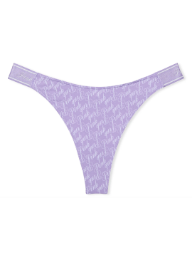 Докладніше про Трусики-стрінги High Leg Logo від Victoria&#039;s Secret PINK - Wisteria Purple Logo Script Print