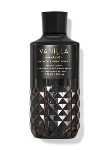 3в1 Мужское средство для мытья волос, лица и тела Vanilla Noir от Bath and Body Works