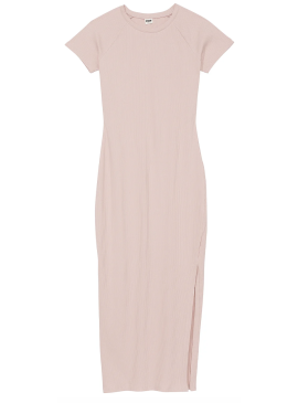 Фото Облягаюча сукня у рубчик Contour Ribbed Midi Dress від Victoria's Secret PINK - Wanna Be Pink