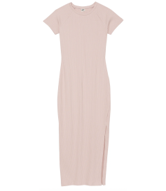 Облегающее платье в рубчик Contour Ribbed Midi Dress от Victoria's Secret PINK - Wanna Be Pink