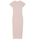 Облегающее платье в рубчик Contour Ribbed Midi Dress от Victoria's Secret PINK - Wanna Be Pink