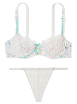 Докладніше про Комплект Wicked Unlined Lace Balconette від Victoria&#039;s Secret - Coconut White