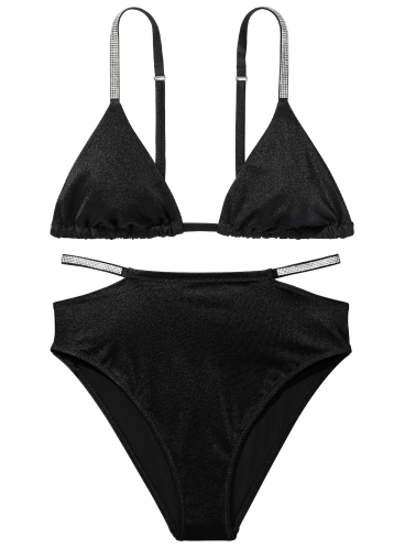 NEW! Стильный купальник Shine Strap Triangle High-Waist от Victoria's Secret - Nero