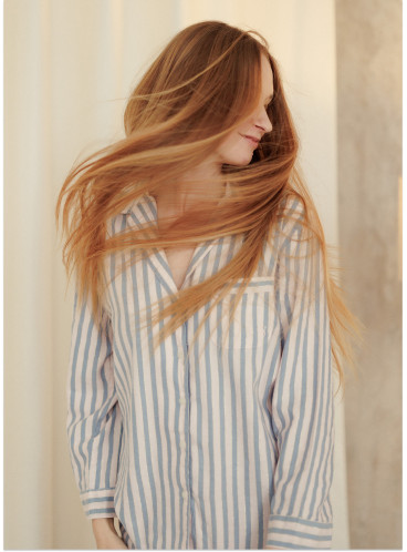 Фланелевая пижама от Victoria's Secret - Pink Blue Classic Stripe