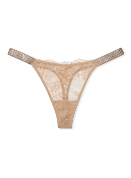 Докладніше про Трусики-стрінги Lace Shine Strap від Victoria&#039;s Secret - Praline