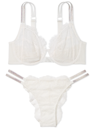 Кружевной комплект The Fabulous Shine Strap Full Cup от Victoria's Secret - Coconut White