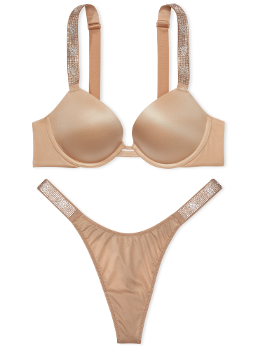 Комплект з Push-Up Shine Strap із серії Very Sexy від Victoria's Secret - Praline