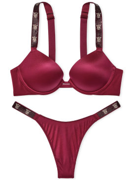 Фото Комплект з Push-Up Shine Strap із серії Very Sexy від Victoria's Secret - Campari Red