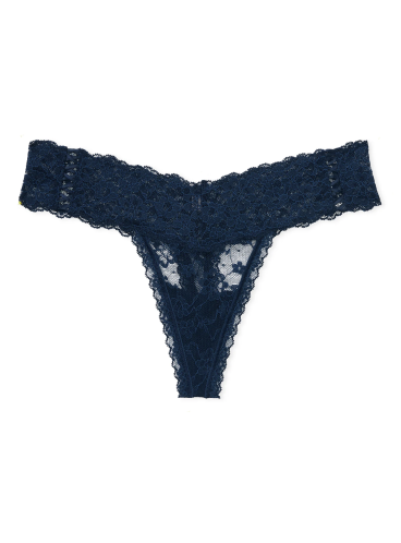 Кружевные трусики-стринги Victoria's Secret - Noir Navy