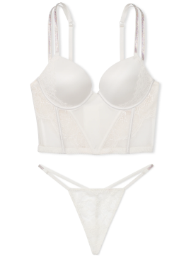 Фото Кружевной комплект с Push-Up Shine Strap из серии Very Sexy от Victoria's Secret - Coconut White