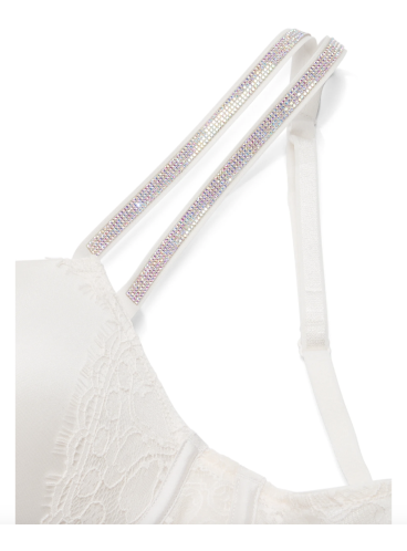 Мереживний комплект з Push-Up Shine Strap із серії Very Sexy від Victoria's Secret - Coconut White