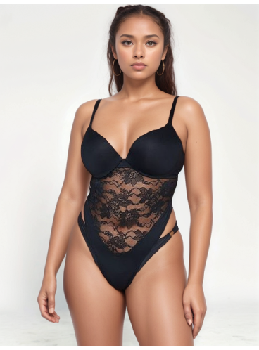 Розкішний пеньюар Very Sexy So Obsessed Lace Teddy від Victoria's Secret - Black