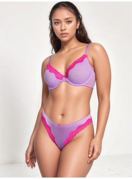 Фото Мереживний комплект Unlined Demi від Victoria's Secret - Purple Paradise