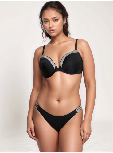 Стильный купальник Shine Trim Push-Up от Victoria's Secret - Black