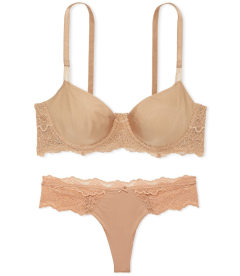 Комплект белья Victoria's Secret Wicked Unlined Balconette - Praline