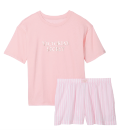 Піжамка з шортиками Victoria's Secret із серії Cotton Short - Pretty Blossom Stripes