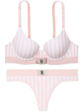 Фото Комплект белья Push-Up Perfect Shape от Victoria's Secret - Shine Patch Pink Stripes