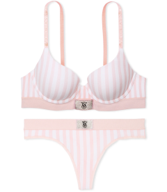 Комплект білизни Push-Up Perfect Shape від Victoria's Secret - Shine Patch Pink Stripes