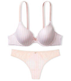 Комплект Lightly-Lined Full Coverage от Victoria's Secret - Pink Stripe