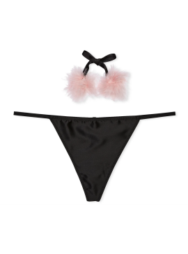 More about Трусики-стринги Satin Pom Pom из коллекции Dream Angels от Victoria&#039;s Secret - Black