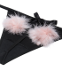 Трусики-стринги Satin Pom Pom из коллекции Dream Angels от Victoria's Secret - Black