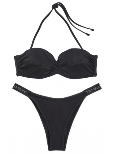 Стильний купальник Mallorca Twist-front Bandeau від Victoria's Secret - Black