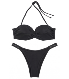 Стильний купальник Mallorca Twist-front Bandeau від Victoria's Secret - Black