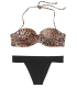 Стильний купальник Mallorca Twist-front Bandeau від Victoria's Secret - Natural Leopard