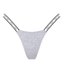 Хлопковые трусики-стринги Victoria's Secret PINK - Heather Grey