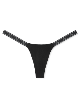 Фото Хлопковые трусики-стринги Victoria's Secret PINK - Black